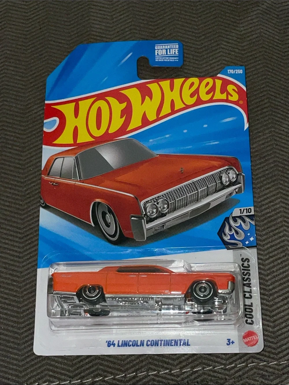 Hot Wheels Classic Red '65 Lincoln Continental Toy Car